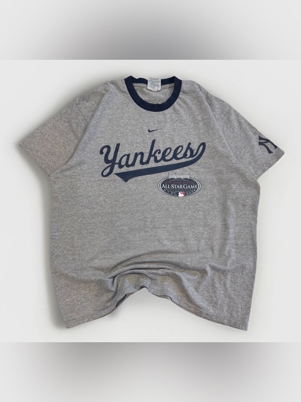 Vintage New York Yankees Center Swoosh T-Shirt Large All Star Game 2008 MLB Y2K